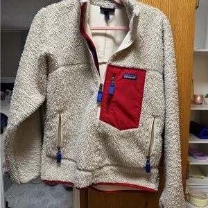 Patagonia Men’s Retro X Fleece Jacket - Cream, Red, and Blue